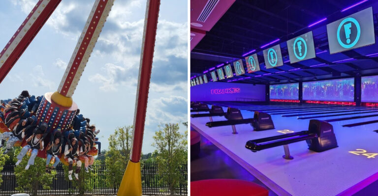 This North Carolina Entertainment Venue Packs Dozens Of Bowling Lanes And Immersive VR Into One Enormous Space