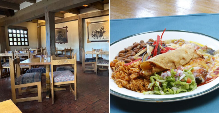 We Found The Most Memorable Red Chile Enchiladas Hiding In This New Mexico Saloon