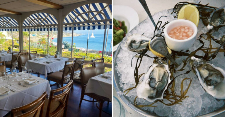 This California Cliffside Restaurant Pairs Pacific Views With A Towering Seafood Plate