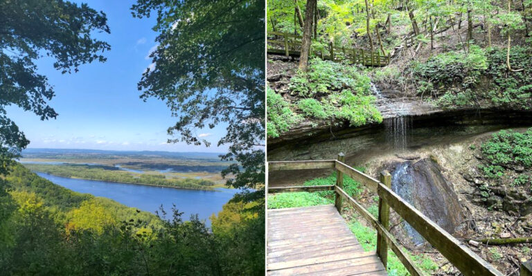 This Iowa State Park Is A Blufftop Beauty With A Waterfall Waiting Below