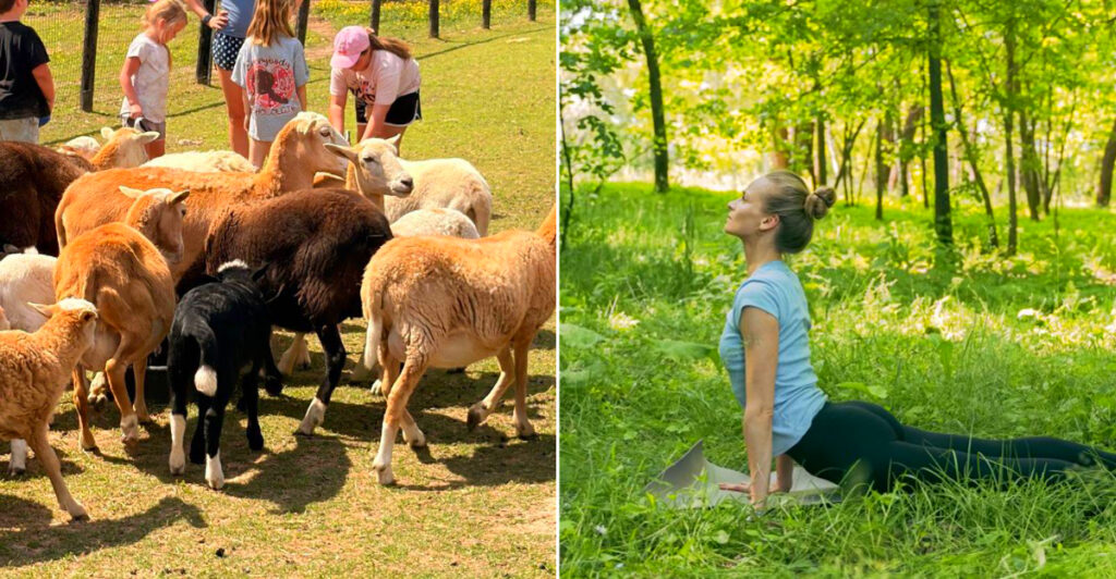 This Louisiana Farm Lets You Do Yoga While Baby Goats Climb On Your Back