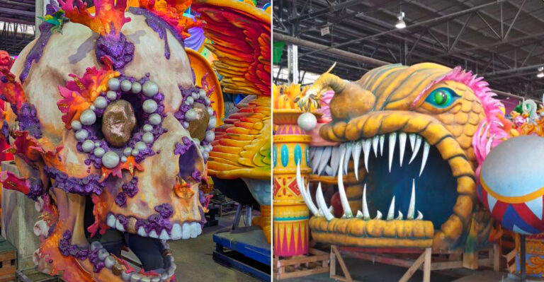 This Louisiana Warehouse Lets You Walk Through A Working Mardi Gras Float Studio Year-Round