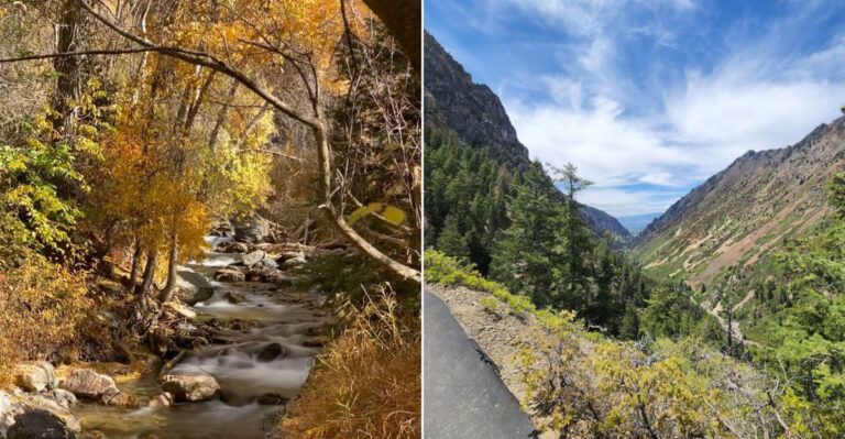 This Scenic Utah Mountain Drive Leads To Waterfalls, Caves, And Seriously Dreamy Views