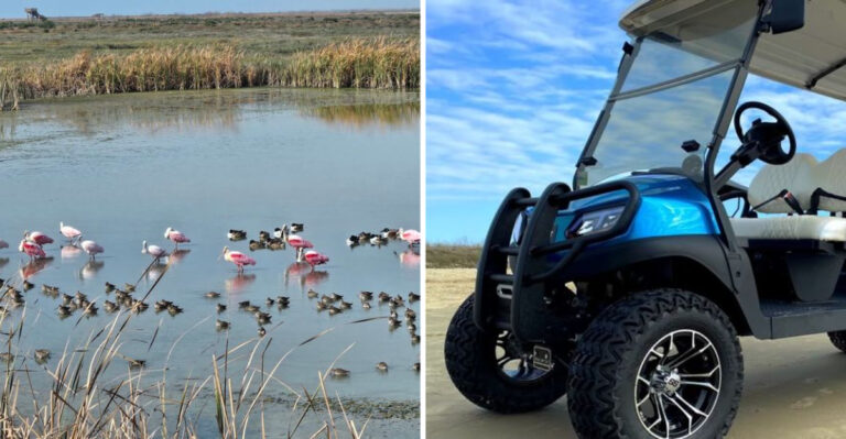 This Texas Beach Town Runs On Sand, Sunshine, And Golf Carts