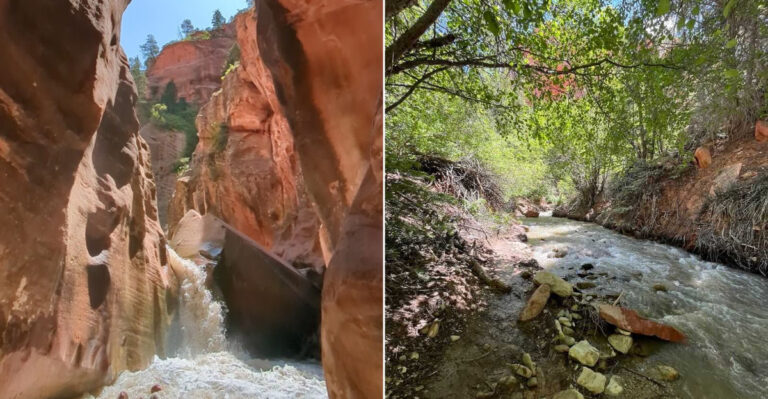 This Utah Waterfall Hike Winds Through A Magical Slot Canyon