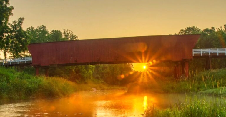 This Winterset, Iowa Covered Bridge Has A Hollywood Love Story Hidden In Its Timbers