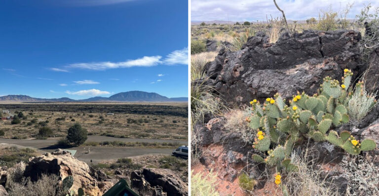 You Can Really Walk Across A Volcanic Lava Field In New Mexico Like The Ground Froze Mid-Flow