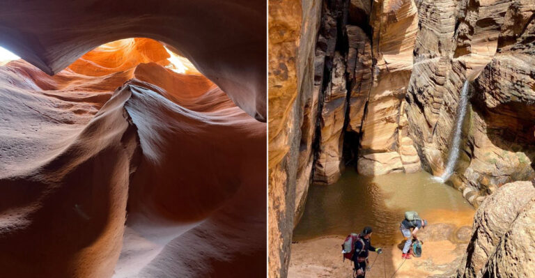 Rappel Into A Southern Utah Slot Canyon On A Guided Beginner Canyoneering Trip