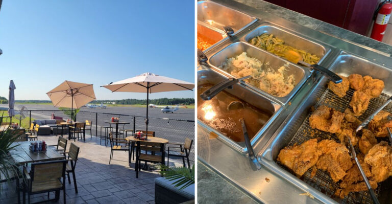 This Virginia Airport Restaurant Serves All-You-Can-Eat Southern Buffets Beside The Runway