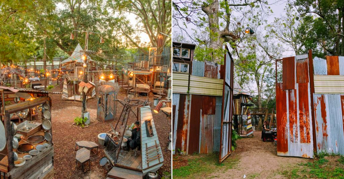 How Did A Louisiana Art Village Turn Houses Into Giant Musical Instruments