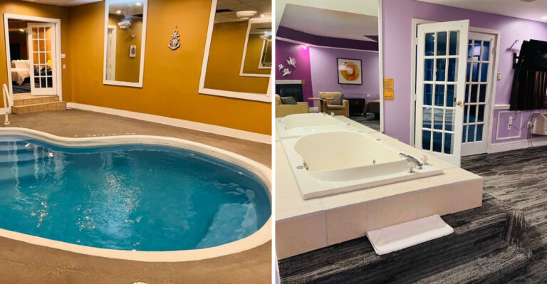 This Pennsylvania Adults-Only Suite Has A Private Indoor Pool And Jetted Hot Tub That Makes The Stay Feel Extra Special