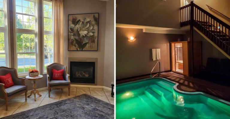 This Adults-Only Ohio Retreat Has A Private Indoor Pool And A Two-Person Whirlpool Tub
