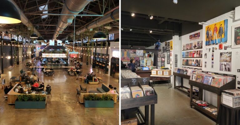 This Tennessee Factory Complex Packs Shops, Art, Food, And A Hand-Carved Carousel Into One Historic Stop