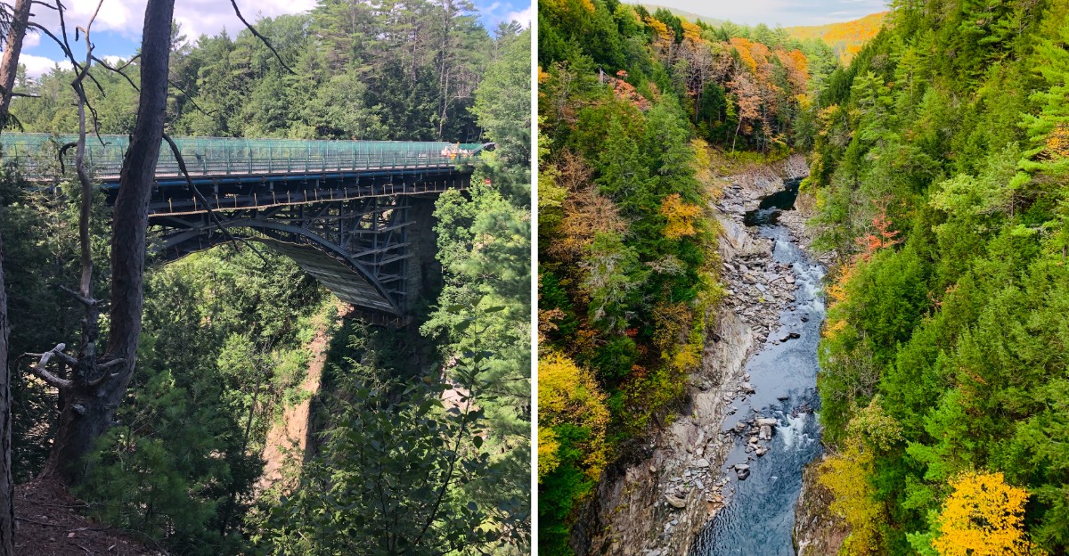This Vermont Gorge Is Nicknamed The Little Grand Canyon And Its Bridge Towers High Above The River