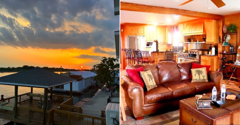 Jean Lafitte Harbor waterfront cabin lodging