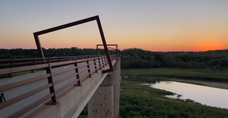 This Massive Iowa Trail Bridge Is Even Better On A Cool Fall Evening