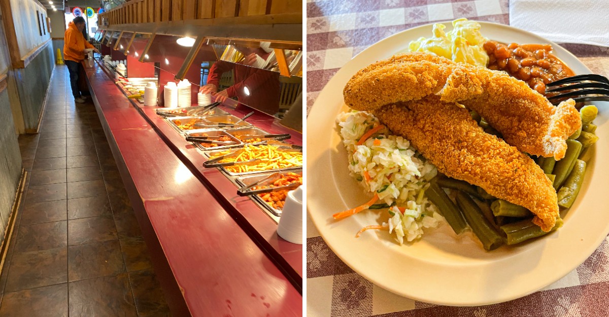This Arkansas Catfish Buffet Has A 62-Foot Line With Catfish, Frog Legs And Peel-And-Eat Shrimp