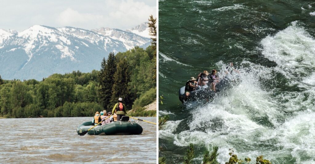 This Wyoming River Sends Rafters Through Wild Rapids With The Tetons Rising In The Distance