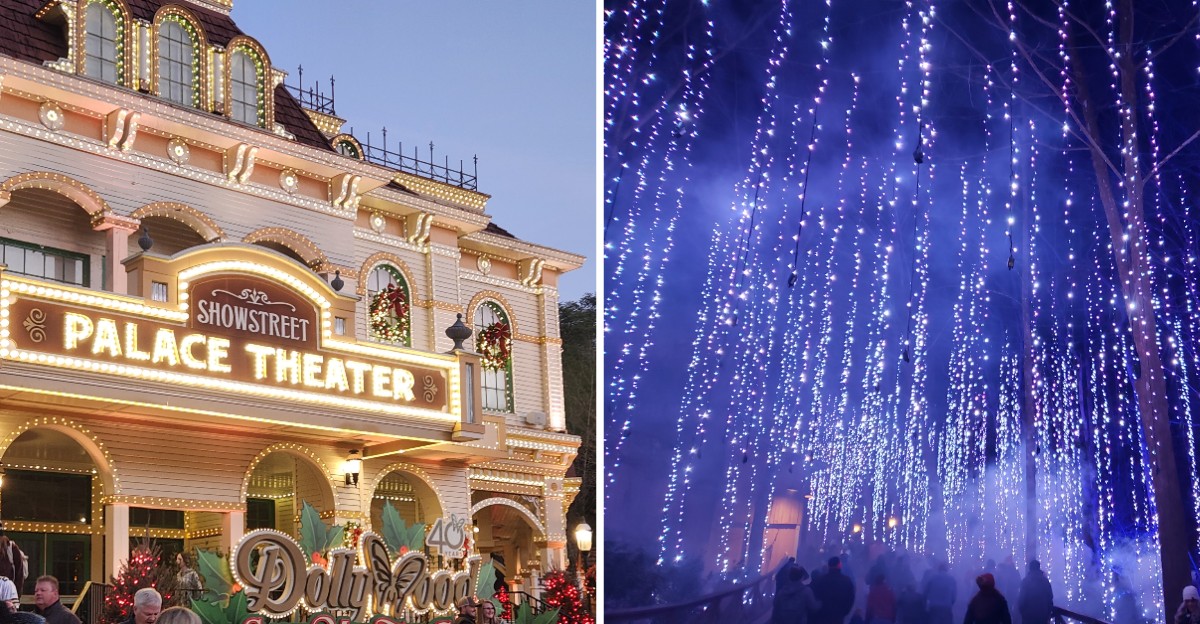 This Tennessee Theme Park Covers Its Hillside In Holiday Lights Every Year