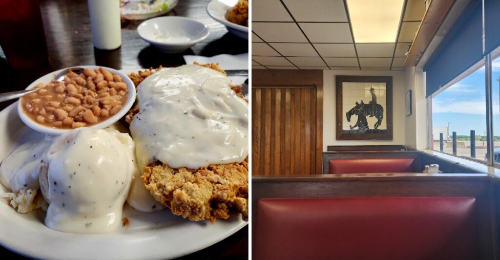 This Oklahoma Truck Stop Serves A Massive Chicken-Fried Steak Smothered In Country Gravy