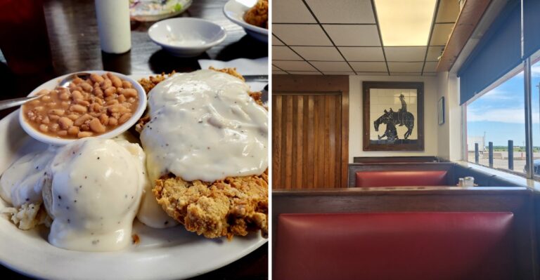 This Oklahoma Truck Stop Serves A Massive Chicken-Fried Steak Smothered In Country Gravy