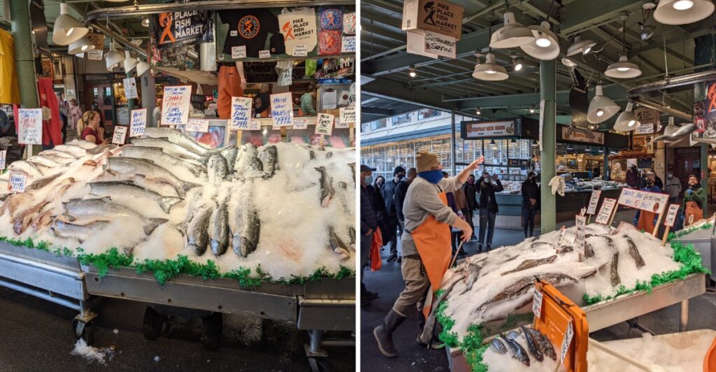 This Famous Washington Market Has Fishmongers Who Toss Fresh Salmon Through The Air Right In Front Of Shoppers