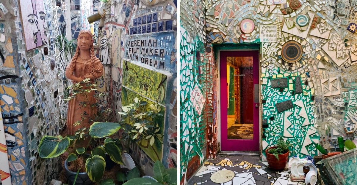 This Pennsylvania Art Space Covers Whole Walls With Mosaics Of Broken Tile And Mirrors