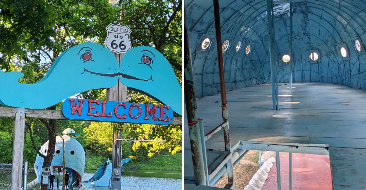 This Oklahoma Roadside Attraction Is A Giant Blue Whale That Once Doubled As A Swimming Hole