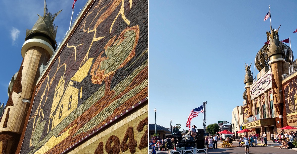 This South Dakota Landmark Is Redecorated With Corn Murals Around A New Theme Each Year