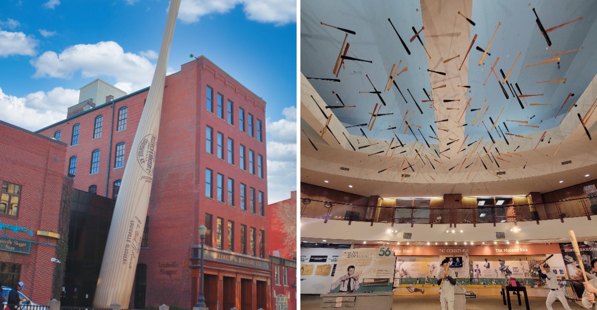 This Kentucky Factory Is Marked By A Giant Baseball Bat Leaning Against The Building